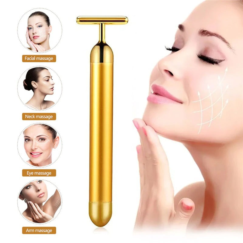 24K-Gold T Facial Massager