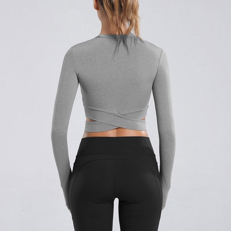 Cross Crop Workout Top