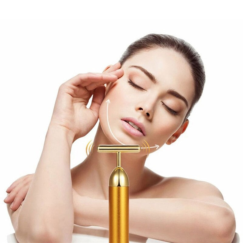 24K-Gold T Facial Massager